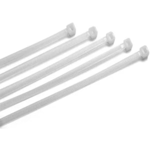 ABRAÇADEIRA NYLON 300X4,8MM BRANCA 100 UNIDADES