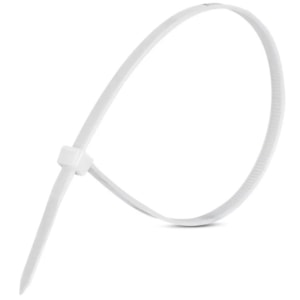 ABRAÇADEIRA NYLON 300X4,8MM BRANCA 100 UNIDADES