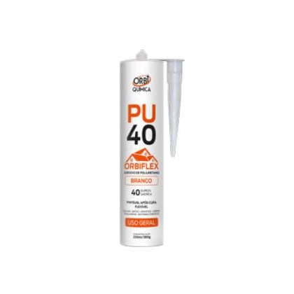 Adesivo Selante Pu40 Branco Orbi Química 380G Para Colagem E Vedação