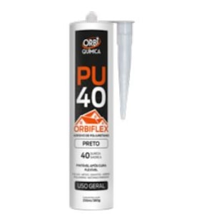 Adesivo Selante Pu40 Orbi Química Preto 380G Para Vedação, Preenchimento E Colagem