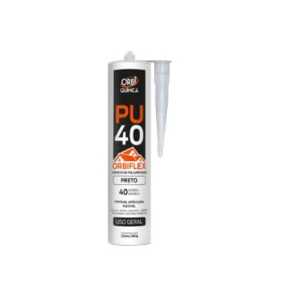 Adesivo Selante Pu40 Orbi Química Preto 380G Para Vedação, Preenchimento E Colagem