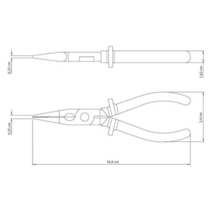 Alicate Bico Meia Cana 6” Isolado Tramontina | 41008/106