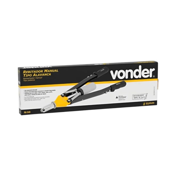 ALICATE REBITADOR VONDER RA 540 INDUSTRIAL COM 5 BICOS P/ REBITE ATÉ 6,4MM-6eecfeac-f28b-404b-ae57-066b5c3c4e90