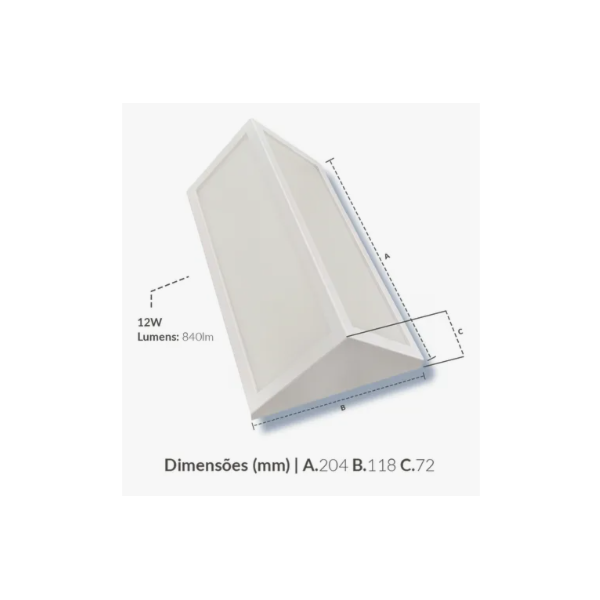 ARANDELA LED SCALENUS AVANT 12W BIVOLT 6500K LUZ BRANCA IP65-39b5a533-fb90-48bc-b82b-0ea24561aea9