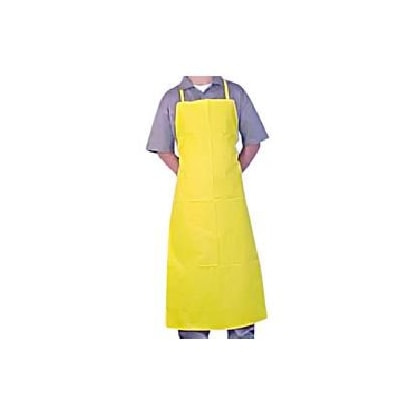 AVENTAL PVC FORRADO AMARELO PLASTCOR COM FIVELAS PARA INDÚSTRIAS E PROTEÇÃO QUÍMICA.