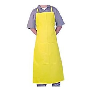 AVENTAL PVC FORRADO AMARELO PLASTCOR COM FIVELAS PARA INDÚSTRIAS E PROTEÇÃO QUÍMICA.