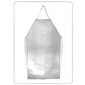 AVENTAL VINIL C.A 43903 MAICOL 0,15 MM TRANSPARENTE 115 CM X 70 CM COM FIVELAS.