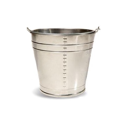 Balde De Leite Oval Inox Metalosa 15L Com Graduação