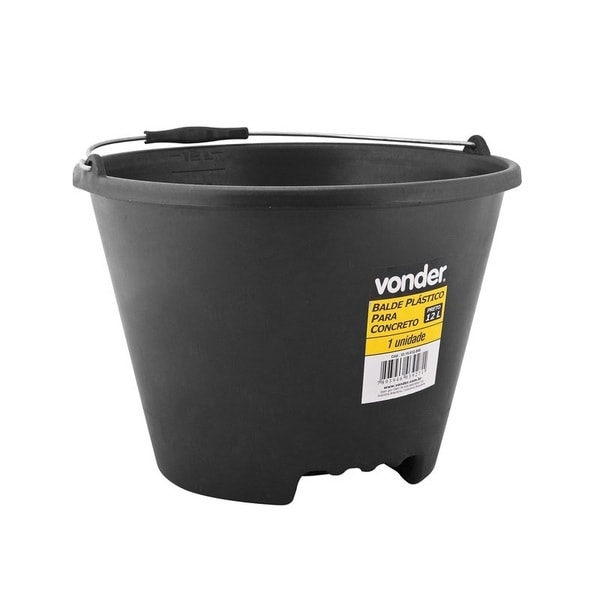 BALDE PLÁSTICO PARA CONCRETO VONDER 12L PRETO COM ALÇA-91c37735-8dfb-47f6-94eb-e3ed26ca9ad2
