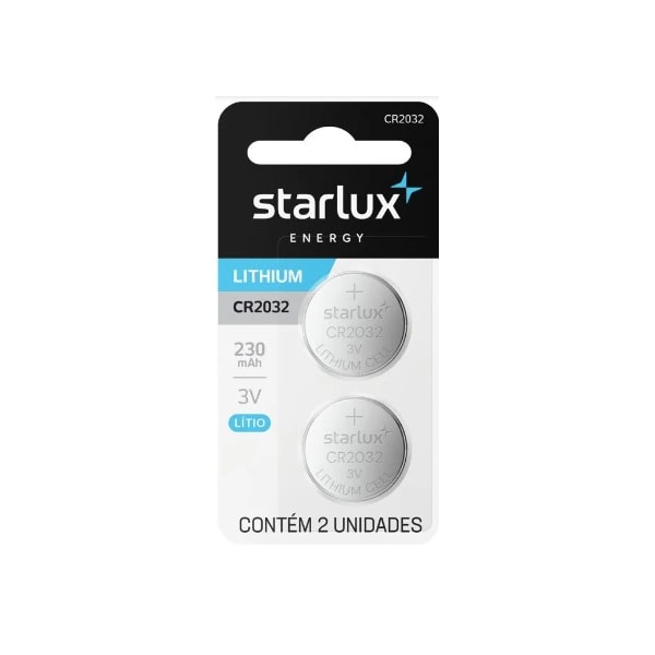 Bateria Moeda Cr2032 3V Starlux Energy Cartela Com 2 Unidades-53bad160-6f15-429d-91b9-d099c8c157ff