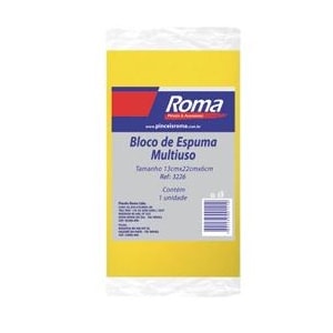 BLOCO DE ESPUMA PARA ACABAMENTO ROMA DENSIDADE 13 KG/M³ 13 X 20 X 6 CM EMBALAGEM COM 12 UNIDADES