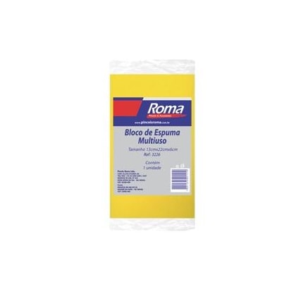 BLOCO DE ESPUMA PARA ACABAMENTO ROMA DENSIDADE 13 KG/M³ 13 X 20 X 6 CM EMBALAGEM COM 12 UNIDADES
