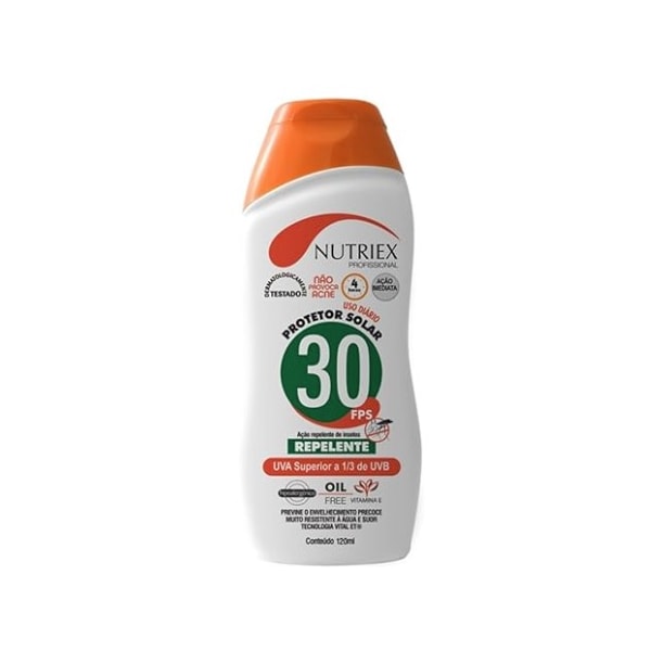 Bloqueador Solar Nutriex Fps 30 120Ml Com Repelente 1/3 Uva-b28d4578-ff90-4488-87fd-d9fb19300dc6