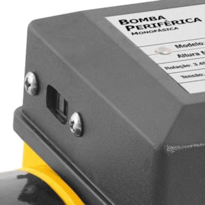 BOMBA D'ÁGUA PERIFÉRICA VONDER SHP 35 0,5CV BIVOLT 110V/220V, ATÉ 30M DE RECALQUE