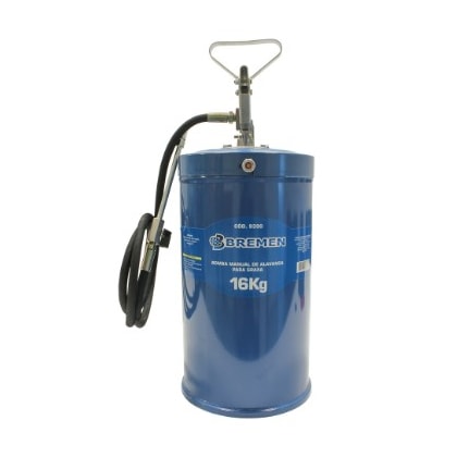 Bomba Manual Para Graxa Bremen 9390 16Kg Com Alavanca 4000 Psi Mangueira 2,5M