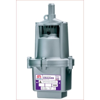 BOMBA SUBMERSA VIBRATÓRIA ANAUGER SAPPO ECCO 500 EXTREME 300W 220V VAZÃO 2.000L/H ELEVAÇÃO 50MCA SAÍDA 3/4