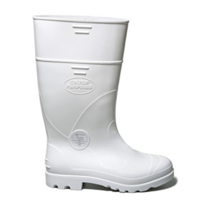 BOTA PVC BRANCA CANO LONGO INNOVARE Nº 38 IMPERMEÁVEL ANTIDERRAPANTE CA 36026