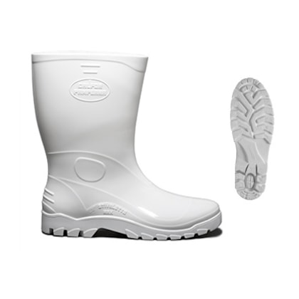 Bota PVC Branca Média Cano 27Cm Innovare Stivaletto Max Impermeável Ca 30.536 Tamanho 44/45