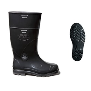 Bota PVC Preta Cano Longo 44/45 Innovare Ca 36026 Impermeável Antiderrapante