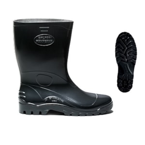Bota PVC Preta Cano Médio Innovare Stivaletto Max Nº 38 Ca 36025