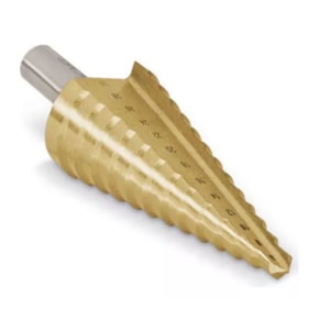 BROCA ESCALONADA 4 20MM ROCAST HSS REVESTIMENTO TITÂNIO 9 DIÂMETROS