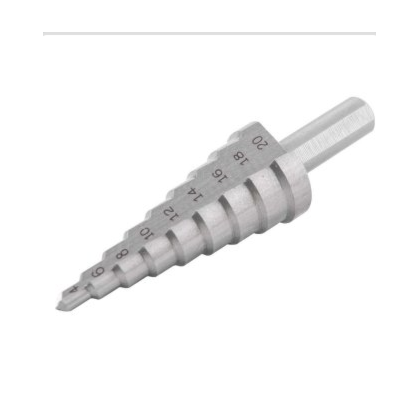 BROCA ESCALONADA VONDER 4MM A 20MM EM AÇO RÁPIDO HSS ÂNGULO 126° HASTE 8MM