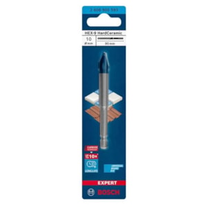 BROCA PARA PORCELANATO BOSCH 10X90MM COM PASTILHA DE METAL DURO ALTA RESISTÊNCIA