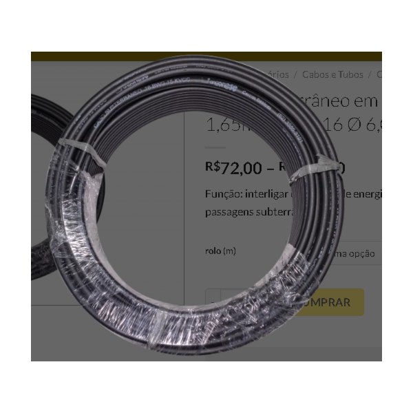 Cabo Subterrâneo Guachuka 50M Preto Para Cerca Elétrica-91f4958f-8a70-4530-9463-4d0064ebdbaf