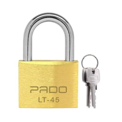 Cadeado Lt 45Mm Latão Maciço Com Segredos Iguais 2 Chaves