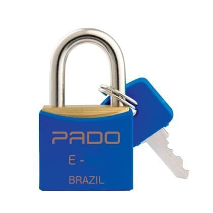 Cadeado Pado Azul Sm 25Mm Em Latão Maciço Com 2 Chaves