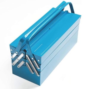 CAIXA DE FERRAMENTAS METÁLICA 5 GAVETAS FERCAR N°07 AZUL