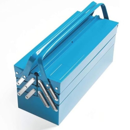 CAIXA DE FERRAMENTAS METÁLICA 5 GAVETAS FERCAR N°07 AZUL