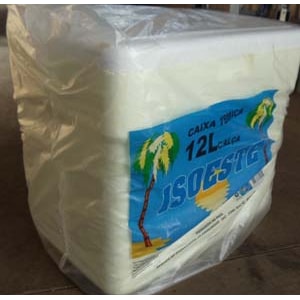 CAIXA TÉRMICA ISOPOR ISOESTE 12L COMPACTA E LEVE PARA BEBIDAS E ALIMENTOS.