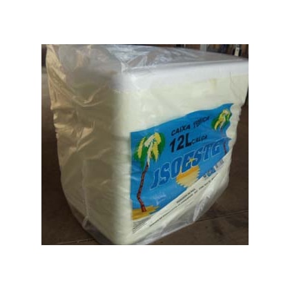 CAIXA TÉRMICA ISOPOR ISOESTE 12L COMPACTA E LEVE PARA BEBIDAS E ALIMENTOS.