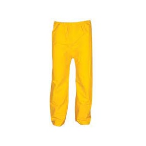 CALÇA PVC MAICOL AMARELA FORRADA TAM. G IMPERMEÁVEL C.A 37536