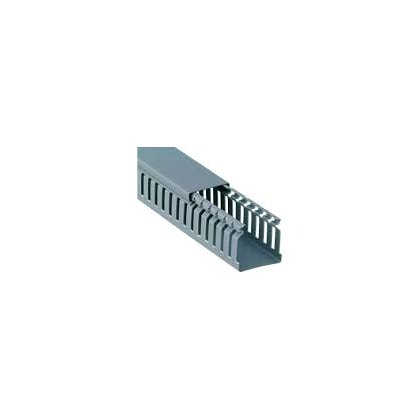 Canaleta Aberta Enerbras 30X50Mm Cinza 2M Organizador De Cabos