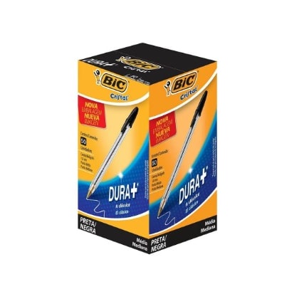 CANETA BIC CRISTAL PRETA ORIGINAL ESCRITA MÉDIA