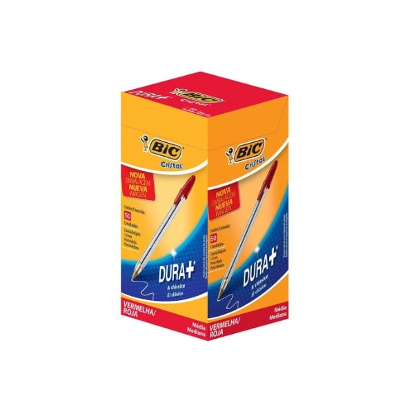 Caneta Bic Cristal Vermelha Esferográfica Ponta Média 1,0Mm-0862dec7-1162-4d52-908b-069dae8ce171