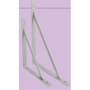 CANTONEIRA PARA PRATELEIRA ROCHA 50CM EM AÇO BRANCO TIPO MÃO FRANCESA