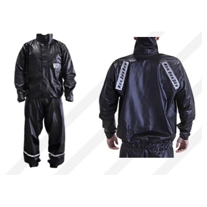 CAPA DE CHUVA PARA MOTO PRETO XG PLASTCOR JAQUETA E CALÇA IMPERMEÁVEL COM FAIXAS REFLETIVAS