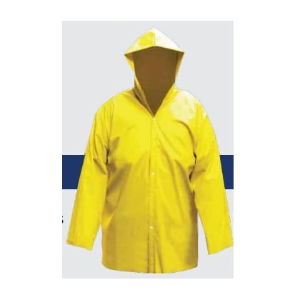 CAPA DE CHUVA PLASTCOR AMARELA FORRADA GG CA 36254 IMPERMEÁVEL COM CAPUZ