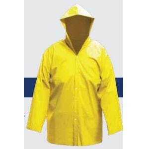 CAPA DE CHUVA PLASTCOR AMARELA FORRADA GG CA 36254 IMPERMEÁVEL COM CAPUZ
