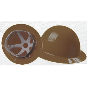 CAPACETE DE SEGURANÇA ABA TOTAL ELE MARROM POLIETILENO CA 25883 PLASTCOR