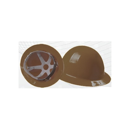 CAPACETE DE SEGURANÇA ABA TOTAL ELE MARROM POLIETILENO CA 25883 PLASTCOR