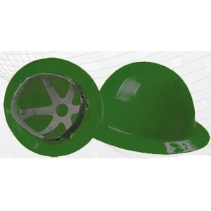 CAPACETE DE SEGURANÇA ABA TOTAL VERDE PLÁSTICO POLIETILENO CA 25883