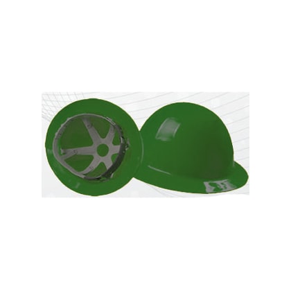 CAPACETE DE SEGURANÇA ABA TOTAL VERDE PLÁSTICO POLIETILENO CA 25883