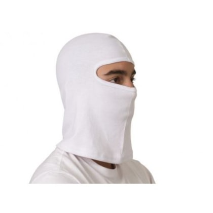 Capuz Tipo Ninja Maicol Em Suedine Branco Para Câmara Fria E Frigorífico
