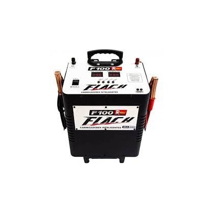 Carregador De Bateria Flach F100 Rnew 12/24V Bivolt 40A Com Auxílio De Partida 100A