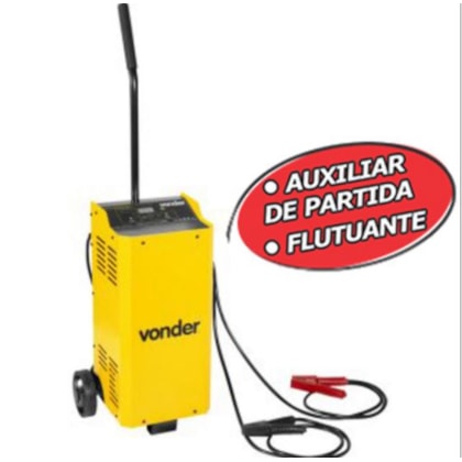 CARREGADOR DE BATERIA VONDER CIB800 BIVOLT 12V/24V 40A PORTÁTIL COM RODAS