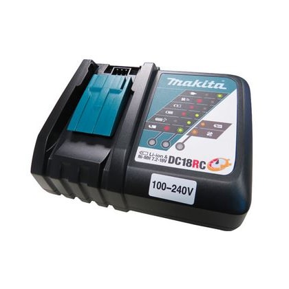Carregador De Baterias Makita Dc18Rc Bivolt Para 18V E 14,4V Li Ion